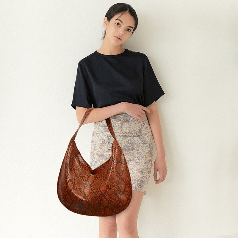 Yasika Serpentine Prints Hobo Bags - 6 Colors