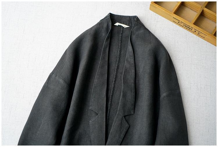 Yuko Causal Cotton Linen Oversized Blazer - 2 Colors