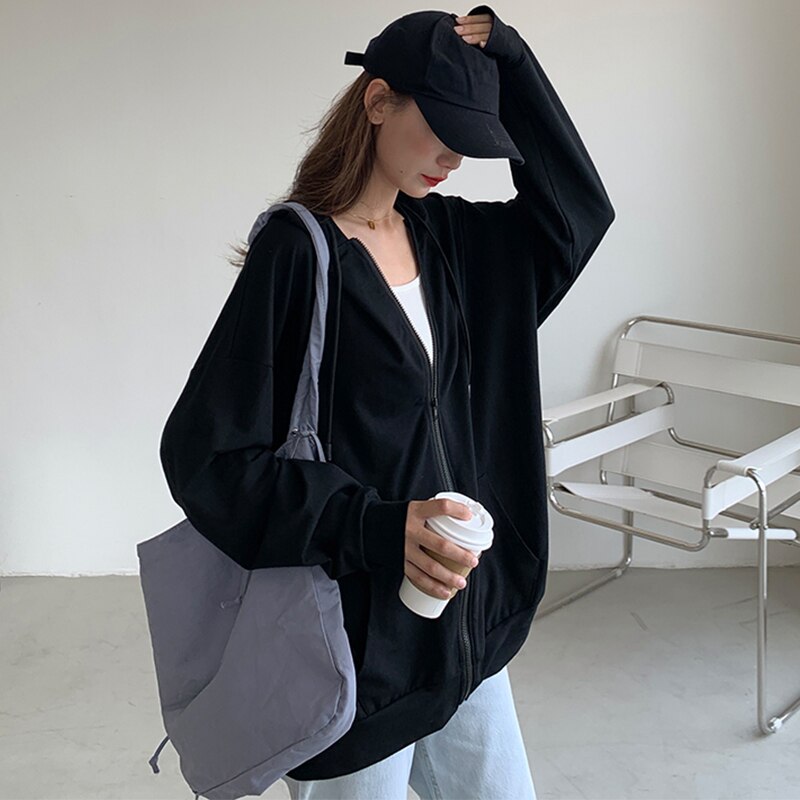 Solid Color Simple Zip-Up Coats