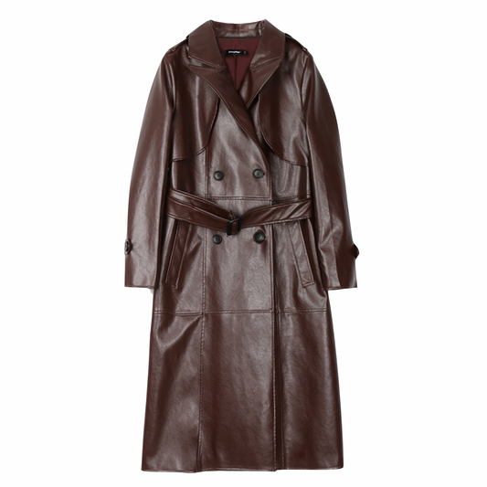 Zuri Faux Leather Trench Coat - 2 Colors