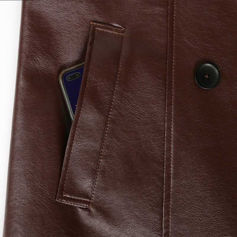 Zuri Faux Leather Trench Coat - 2 Colors