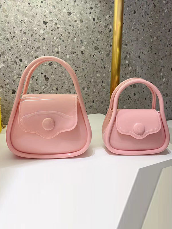 Chains Solid Color Satchels Crossbody Bags