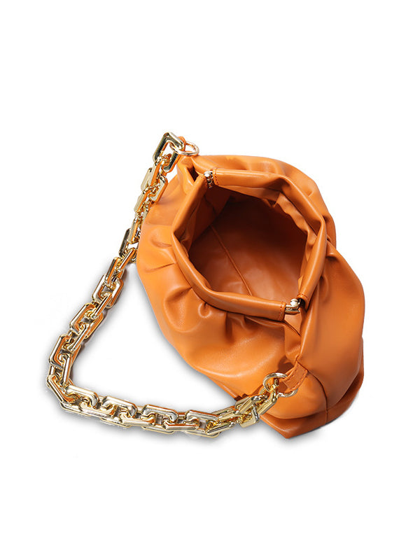 Chains Pleated Split-Joint Handbags Bags