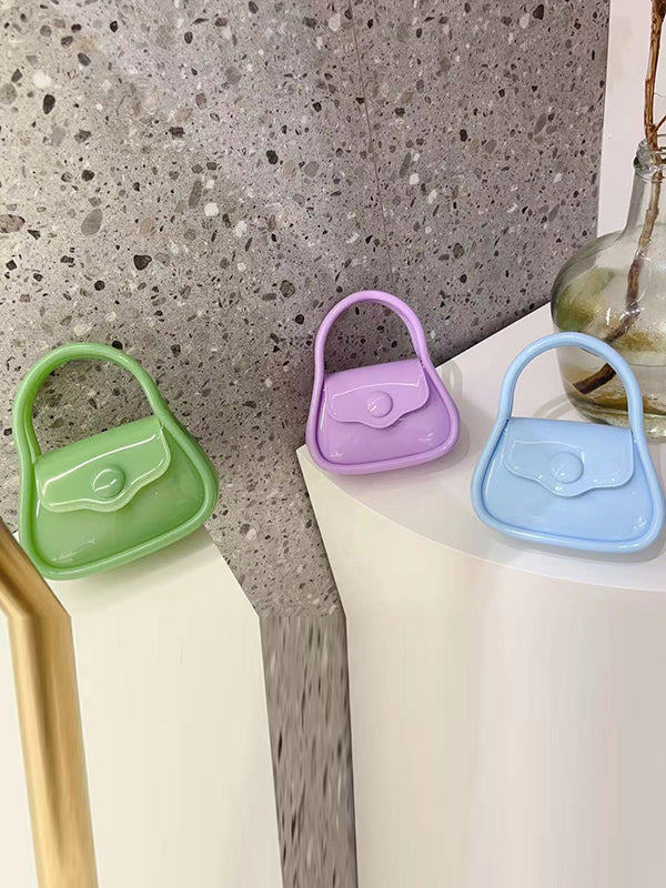 Chains Solid Color Satchels Crossbody Bags