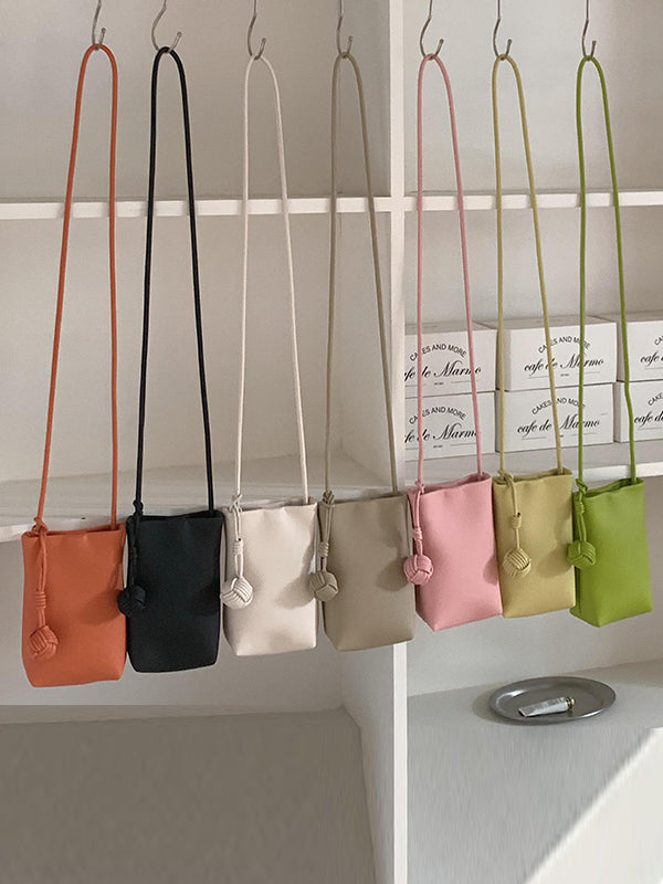 Solid Color Split-Joint Mini Handbags Crossbody Bags Bags