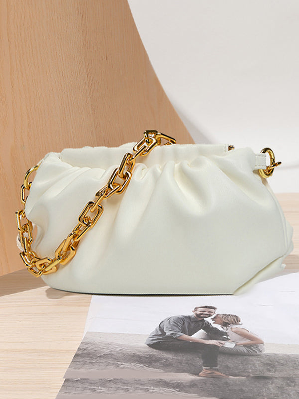 Chains Pleated Split-Joint Handbags Bags
