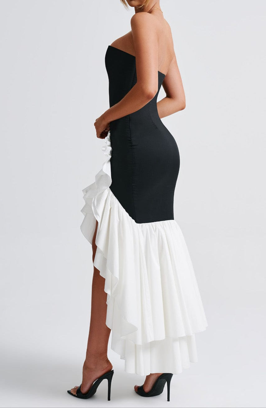 Pierina Maxi Dress - Black/White