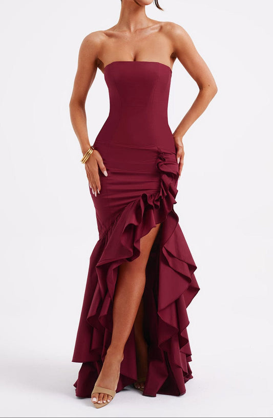 Jimena Maxi Dress - Burgundy