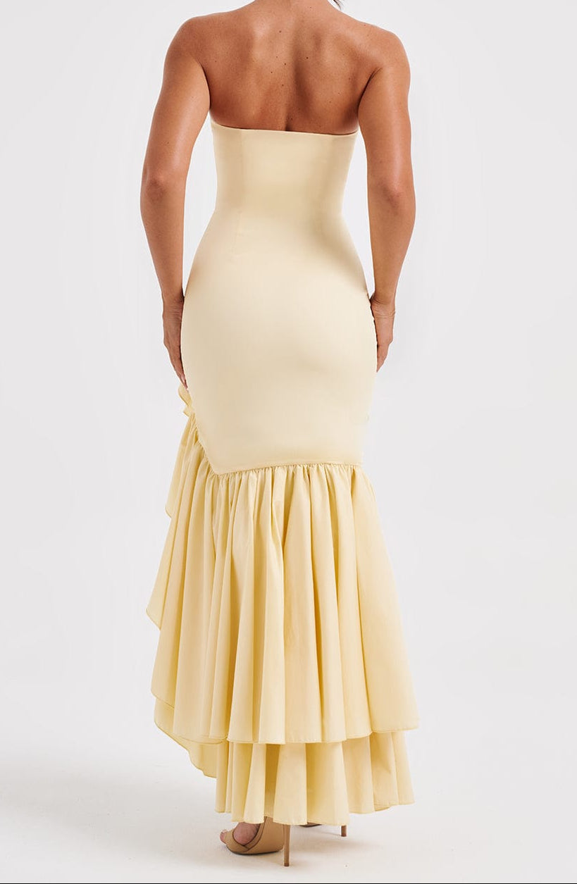Ana Sofía Maxi Dress - Lemon