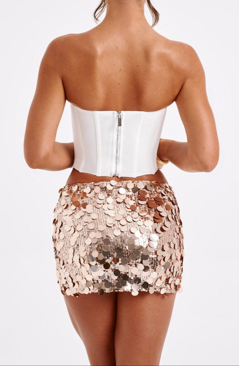 Gemma Mini Skirt - Gold