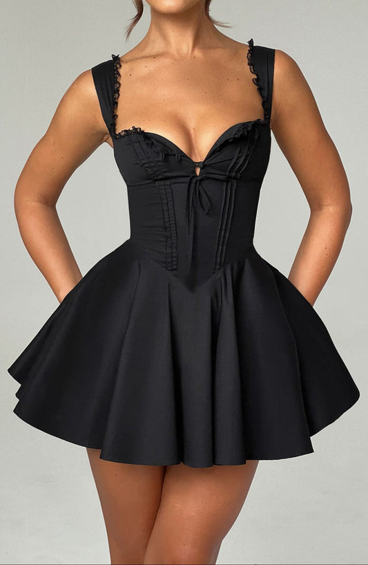 Fabiana Mini Dress - Black