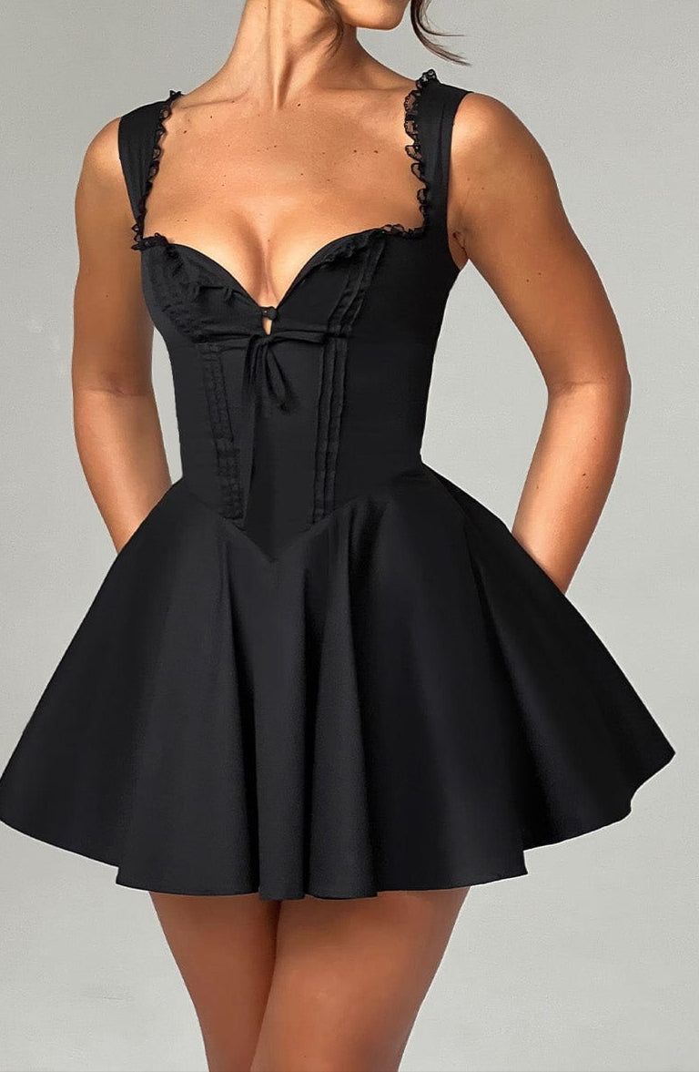 Fabiana Mini Dress - Black