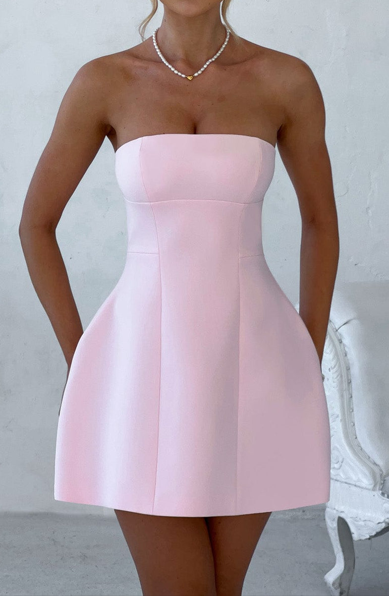 Amanda Mini Dress-Blush
