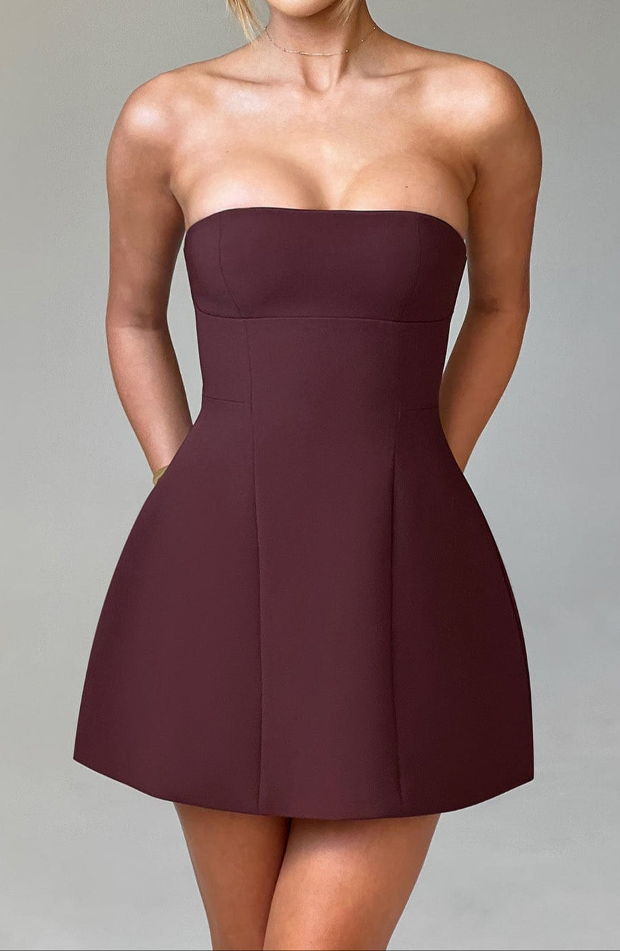 Marzia Mini Dress - Brown