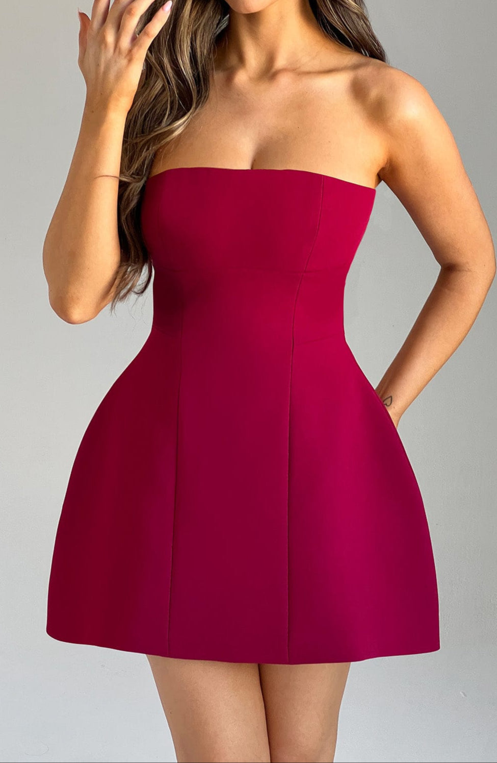 Donna Mini Dress - Wine