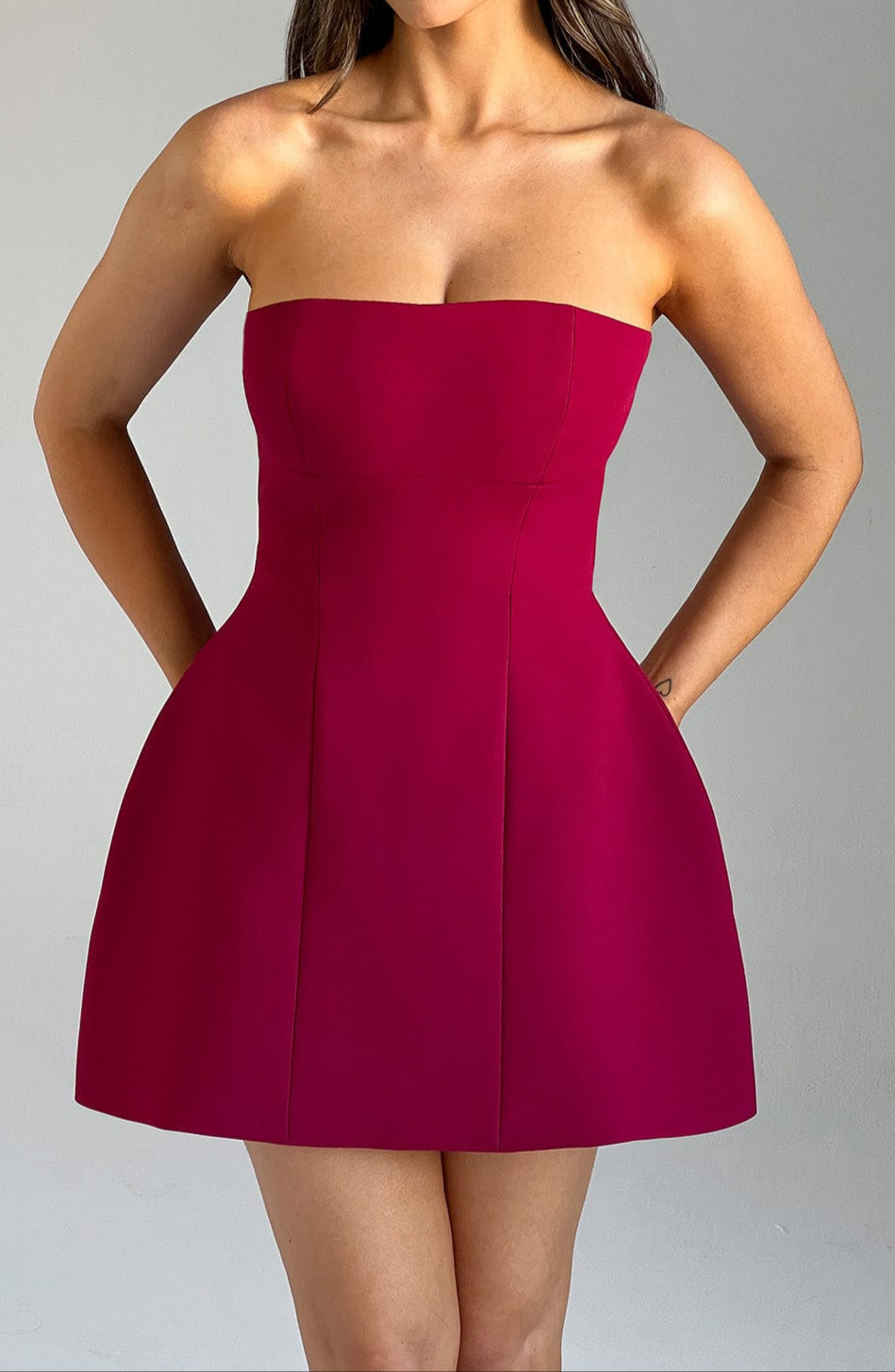 Donna Mini Dress - Wine