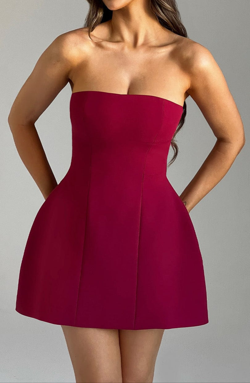 Donna Mini Dress - Wine