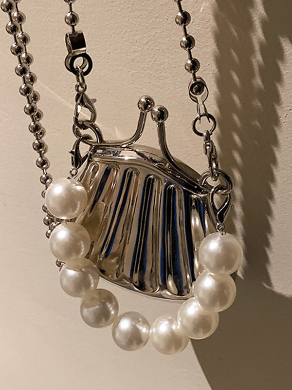 Beaded Shiny Shell-Shaped Crossbody Bags Bags Accessories