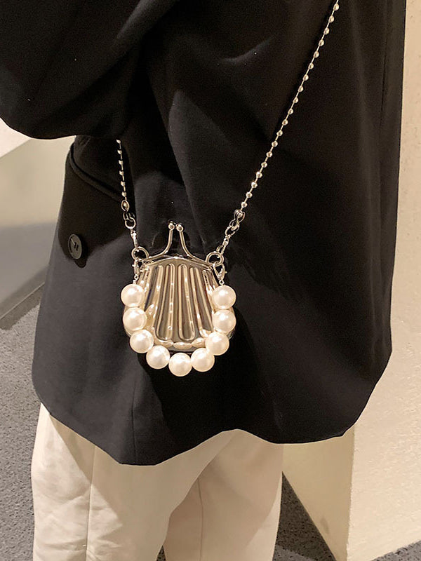 Beaded Shiny Shell-Shaped Crossbody Bags Bags Accessories