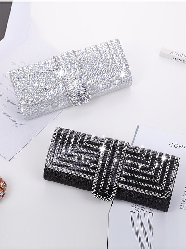 Chains Rhine Stones Handbags Crossbody Bags