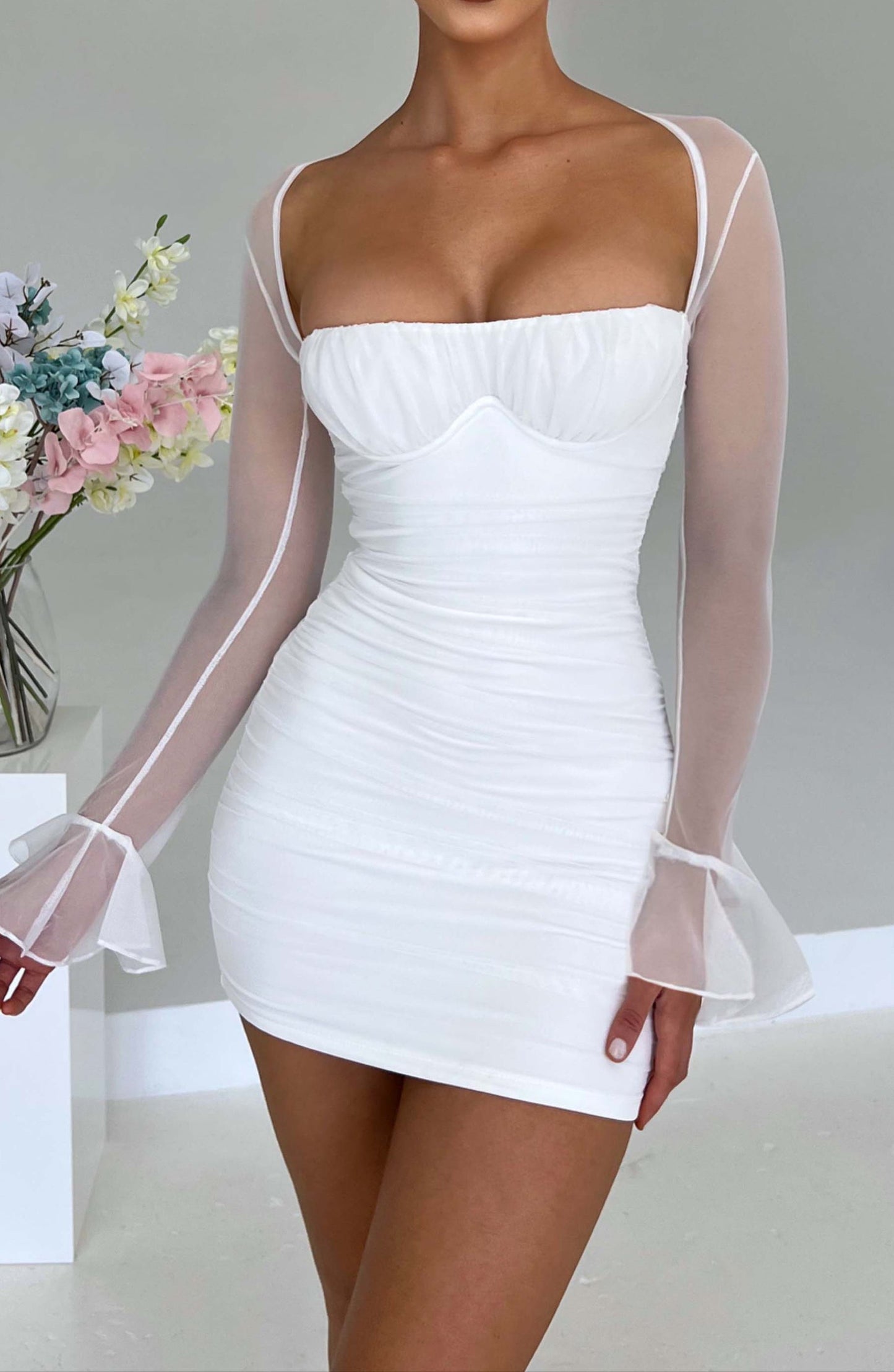 Rosa Mini Dress - White