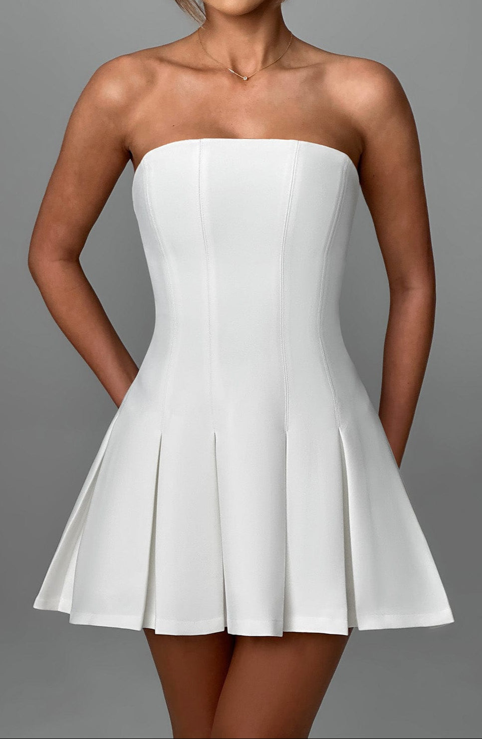 Danna Mini Dress-Ivory