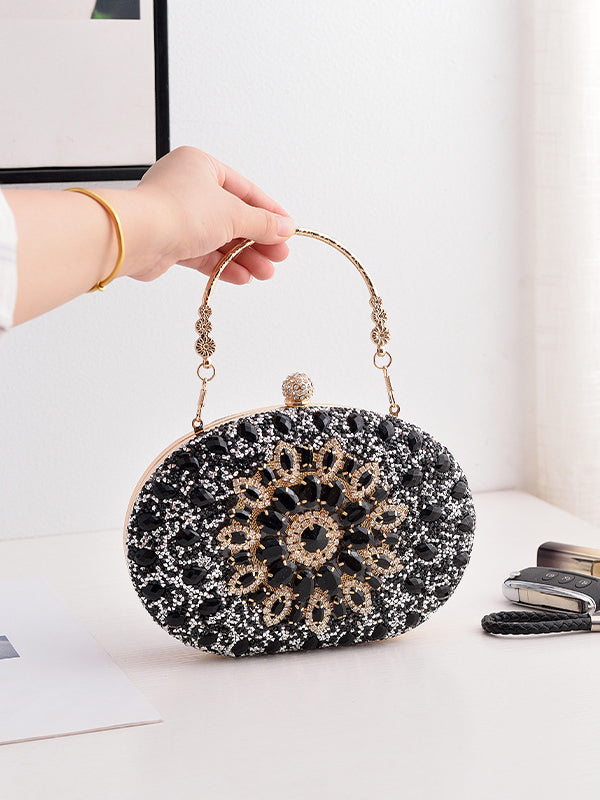 Geometric Shiny Split-Joint Handbags Bags Accessories Bags