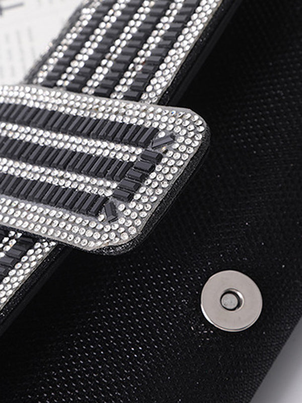 Chains Rhine Stones Handbags Crossbody Bags