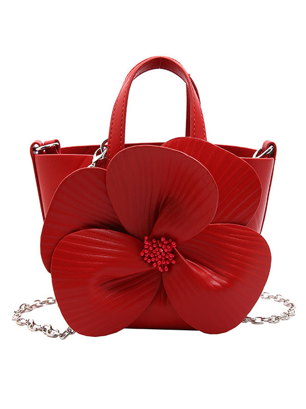 Flower Shape Pleated Split-Joint Tote Bags Handbags Crossbody Bags Bags
