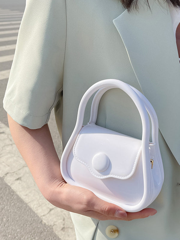 Chains Solid Color Satchels Crossbody Bags