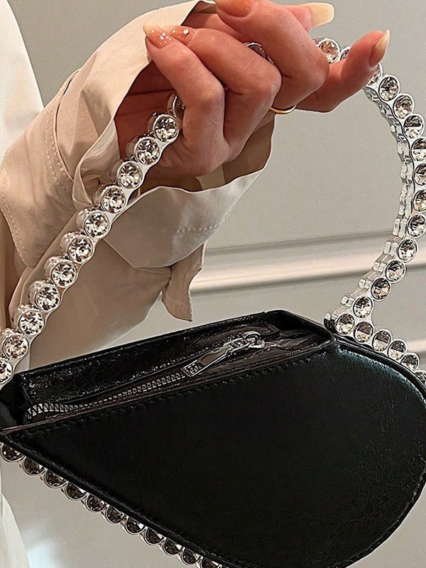 Heart Shape Shiny Split-Joint Handbags Bags Accessories Bags