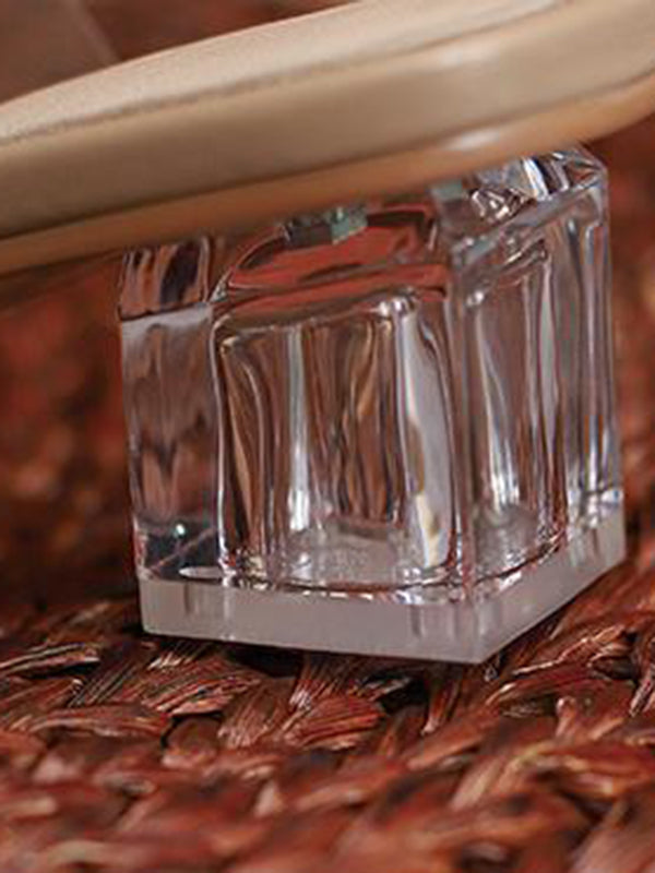 Open Toe Transparent Slippers Pumps