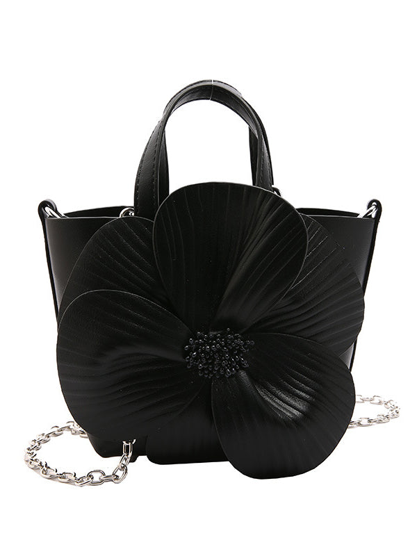 Flower Shape Pleated Split-Joint Tote Bags Handbags Crossbody Bags Bags