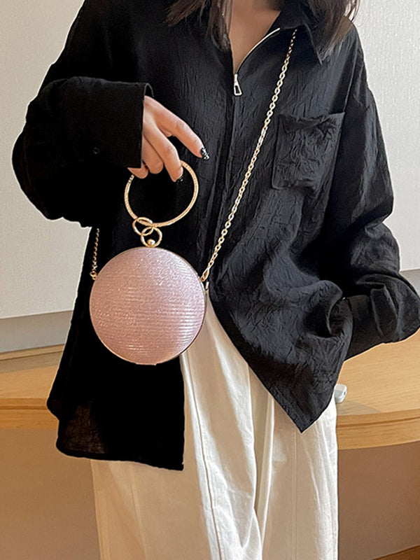 Chains Geometric Shiny Handbags Crossbody Bags Bags