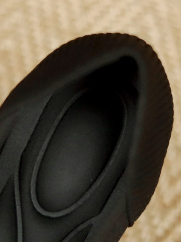 Solid Color Square-Toe Shoes Flats