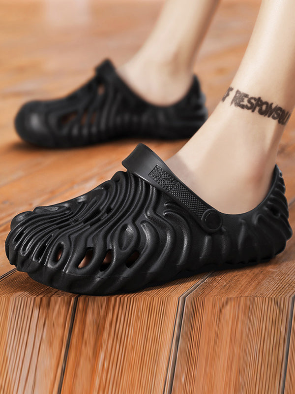 Hollow Round-Toe Slippers Crocs
