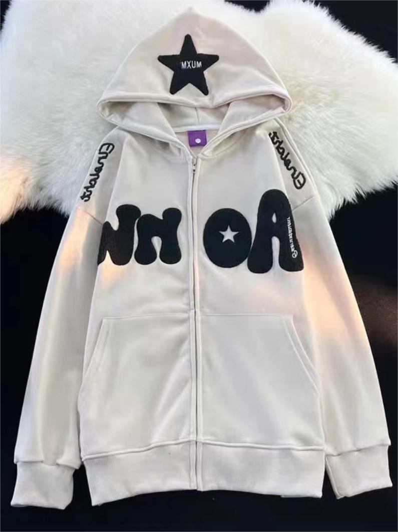 Y2K Oversize Hoodie with Letter Print