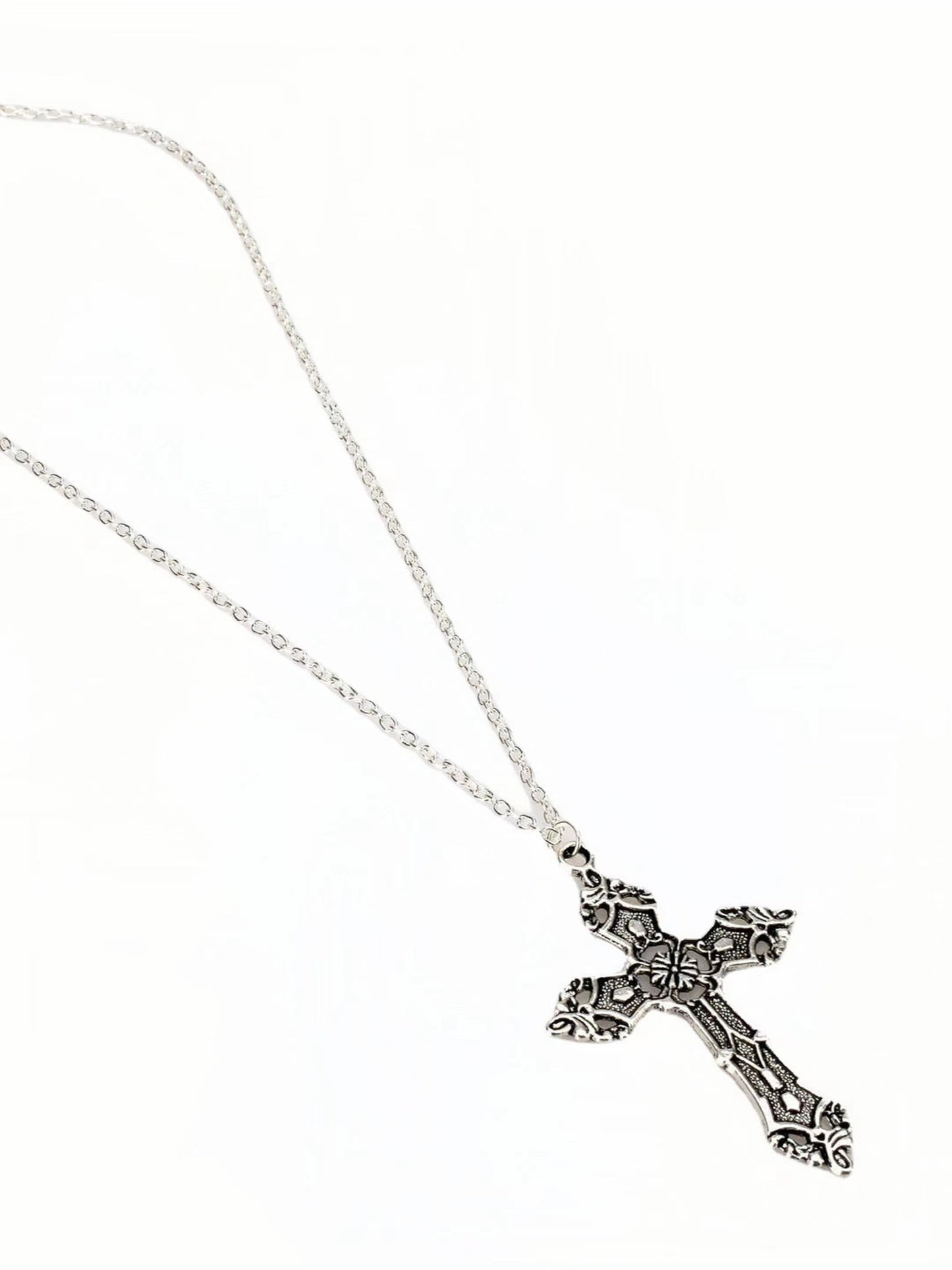 Vintage Punk Baroque Cross Necklace