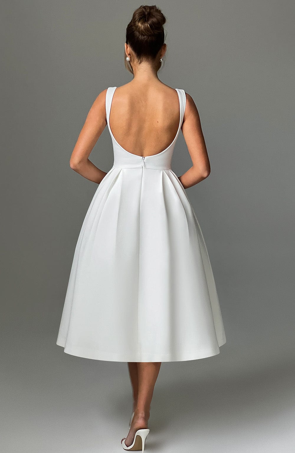 Alejandra Midi Dress-Ivory