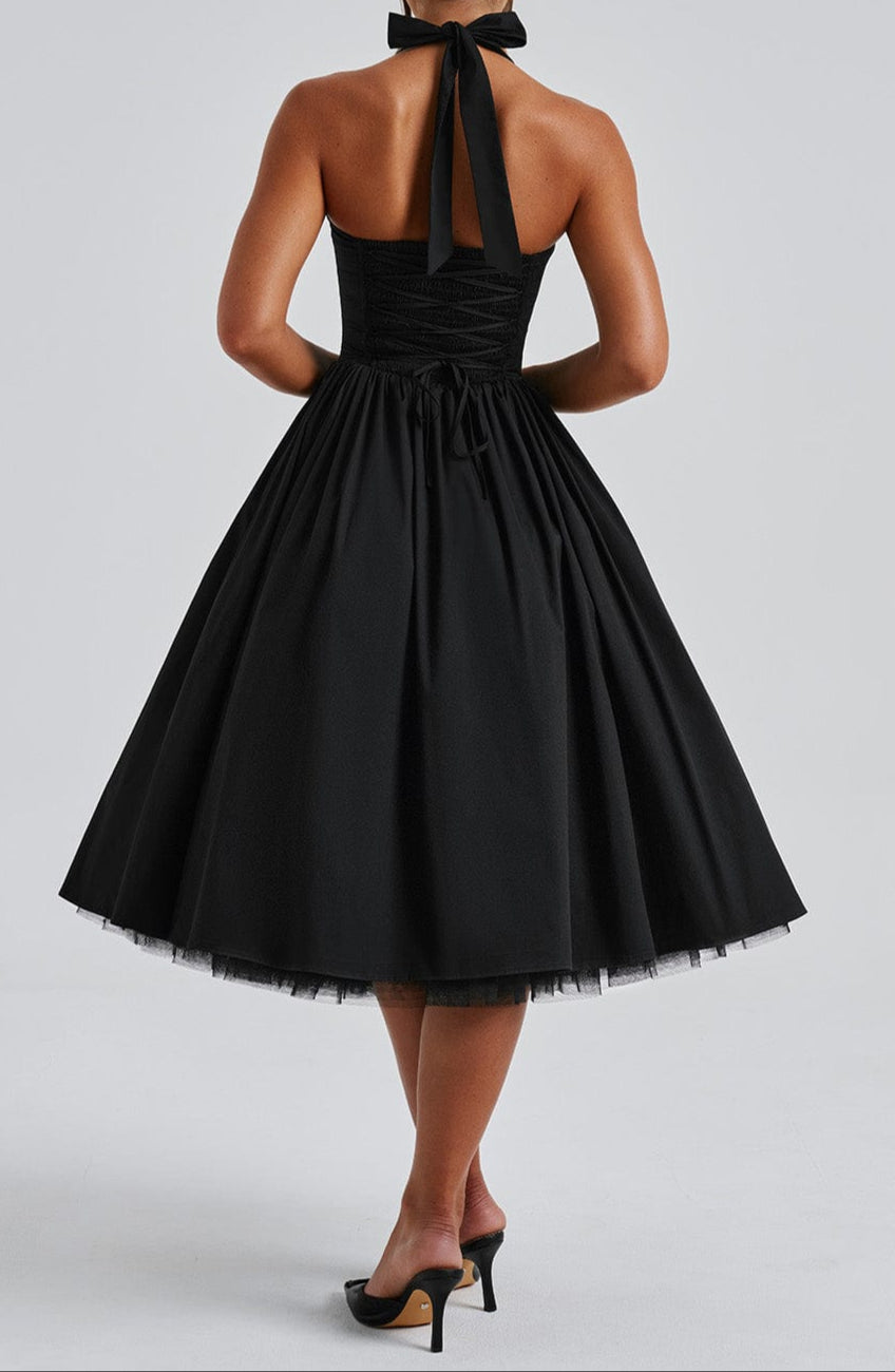 Nicole Midi Dress - Black