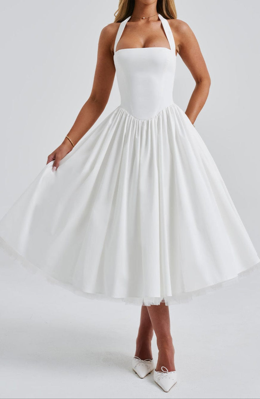 Chloe Midi Dress - Ivory
