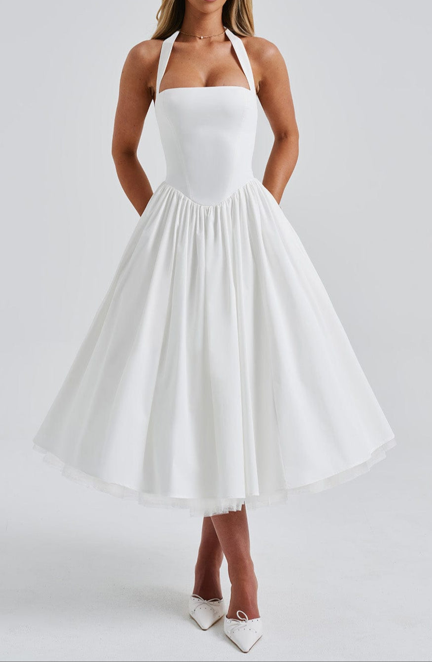 Chloe Midi Dress - Ivory