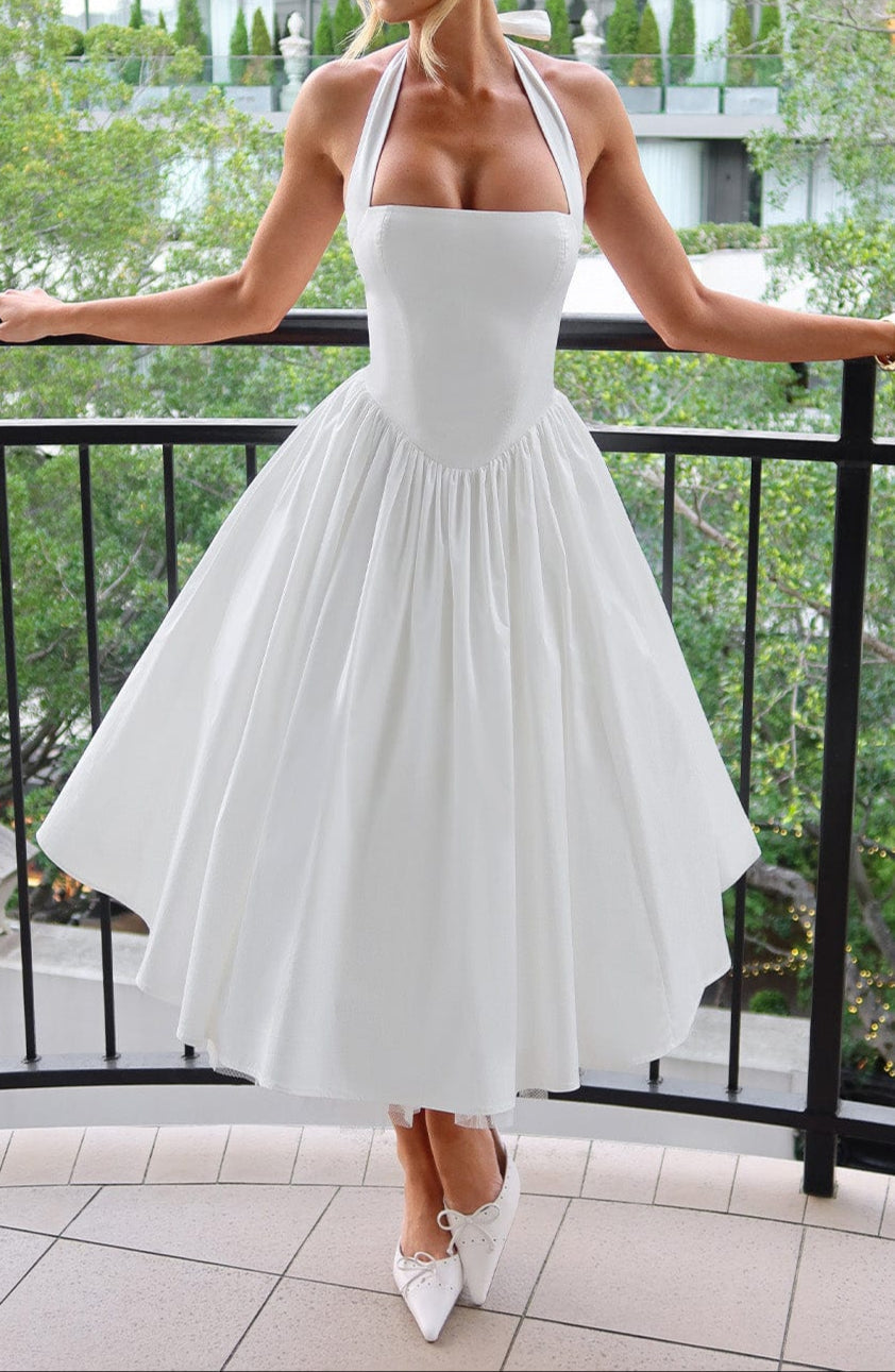 Chloe Midi Dress - Ivory