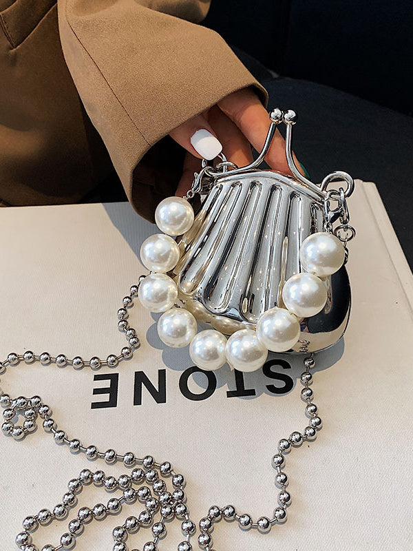 Beaded Shiny Shell-Shaped Crossbody Bags Bags Accessories