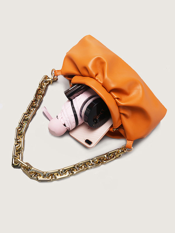 Chains Pleated Split-Joint Handbags Bags