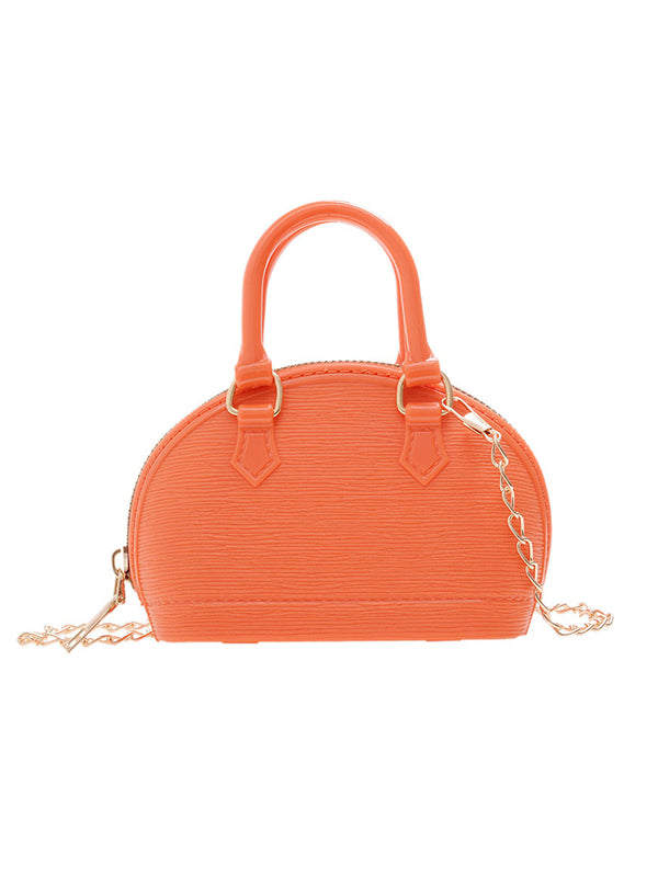 Chains Geometric Zipper Satchels Crossbody Bags