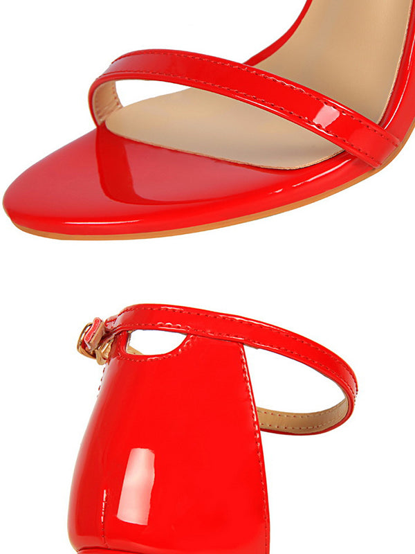 Hollow Open Toe Split-Joint Sandals Pumps