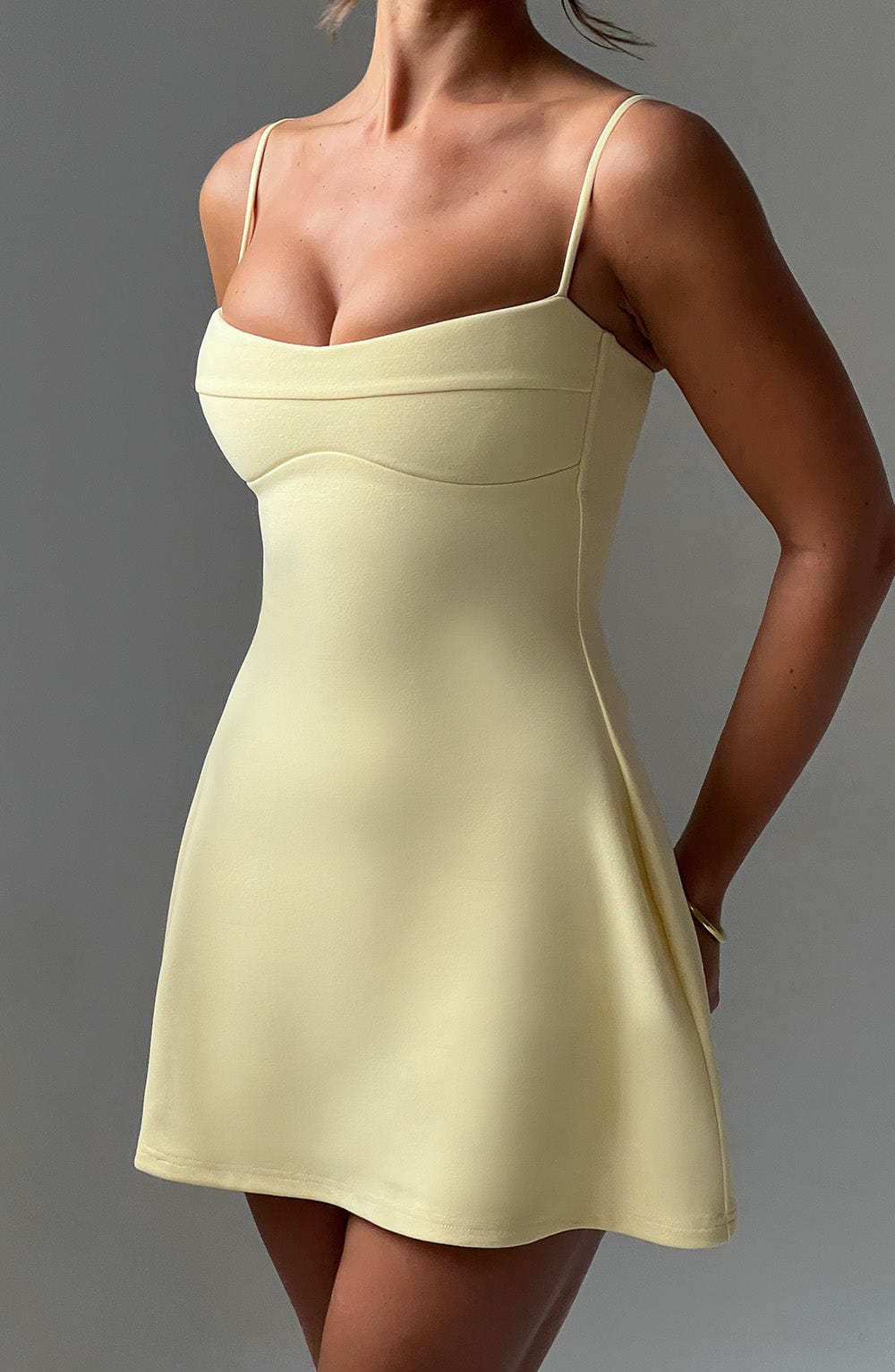 Bianca Mini Dress-Lemon