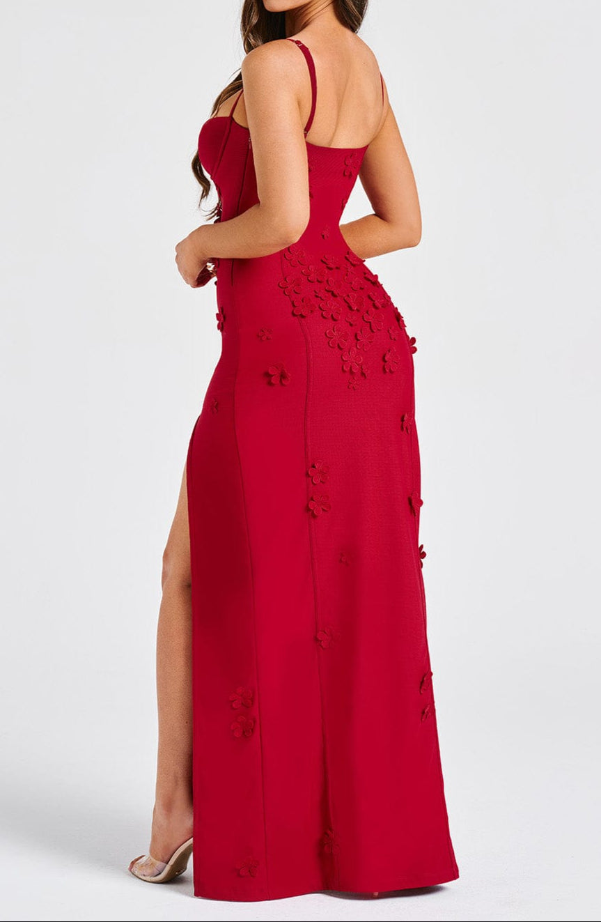 Africa Maxi Dress - Red Lined