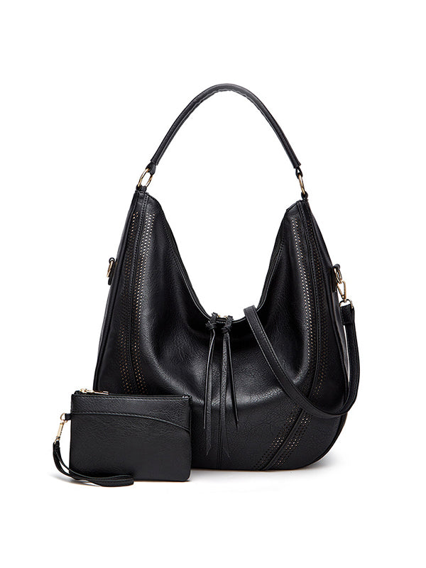 2 Pcs Pockets Zipper Handbags